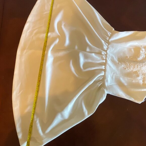 White Lace High Neck Mini Dress Size Small Sleeveless Skater Style Fit & Flare - Picture 13 of 14